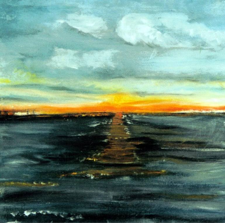 770x761 Saatchi Art North Sea Coast Painting By Linda Ann Patchett - North Coast Painting