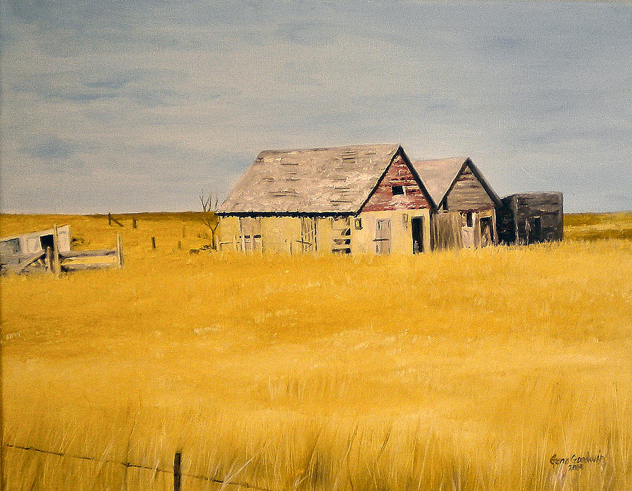 900x699 North Dakota Plains Painting By Gene Goodwin - North Dakota Painting
