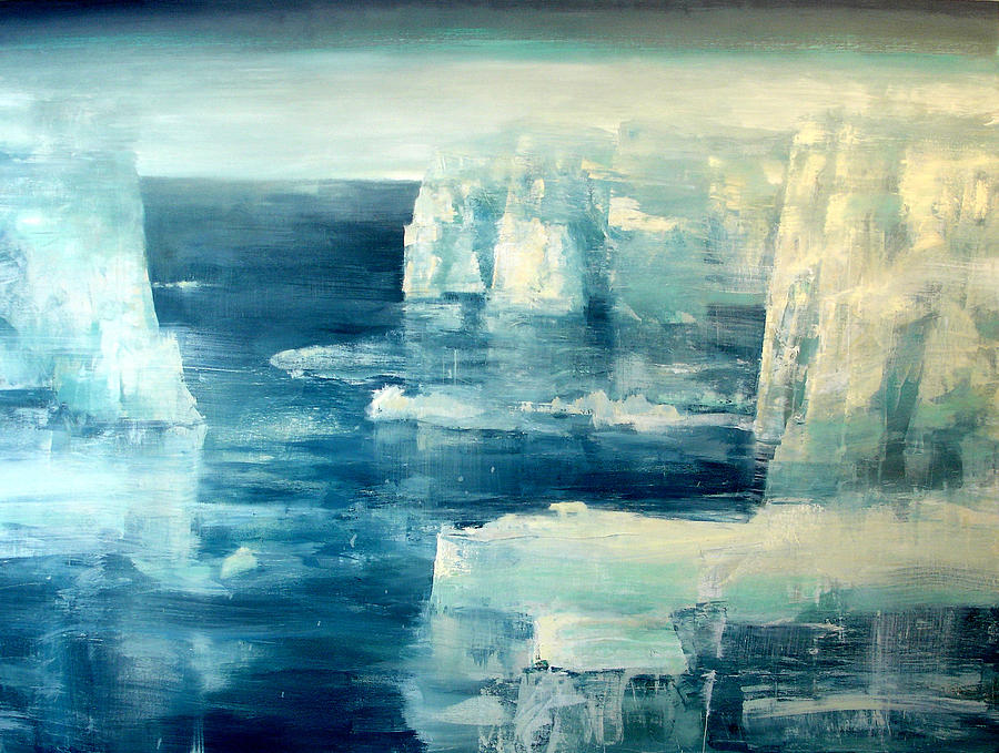 900x679 Polar Bear Painting By Charlie Baird - North Pole Painting