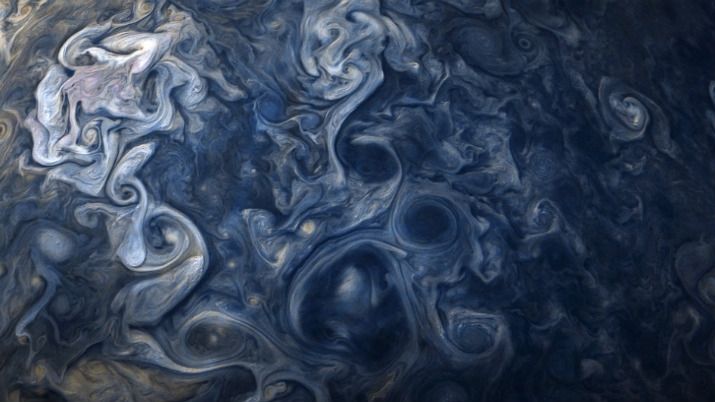 715x402 First Ever Photo Of Jupiter's North Pole Looks Just Like A Van - North Pole Painting