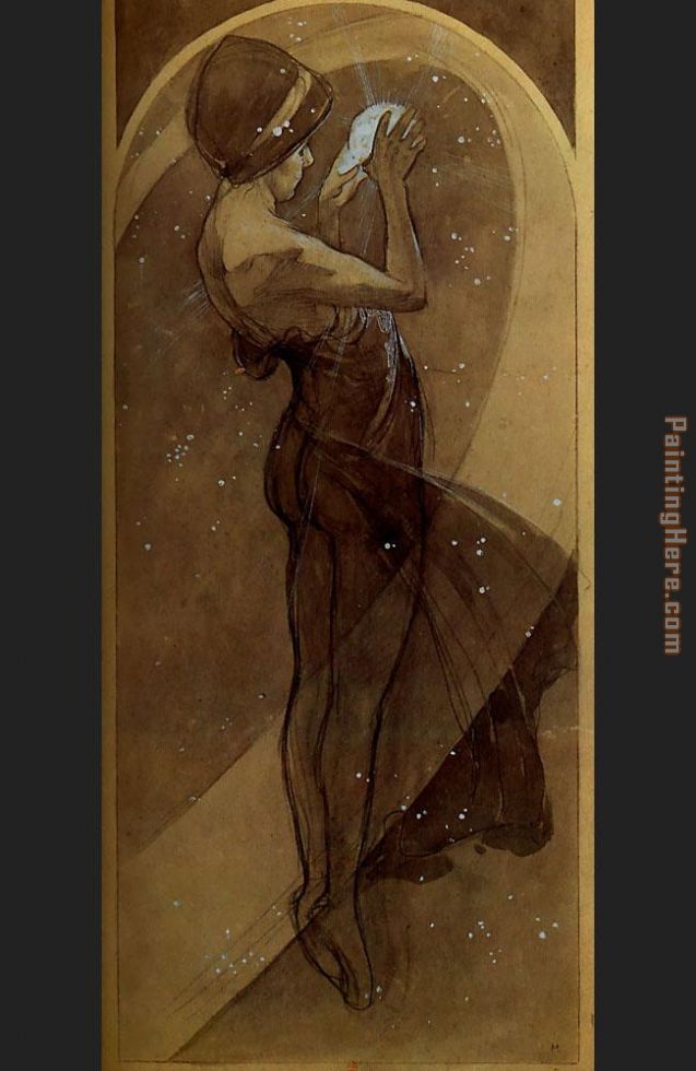 637x980 Alphonse Maria Mucha North Star Painting Anysize 50% Off - North Star Painting