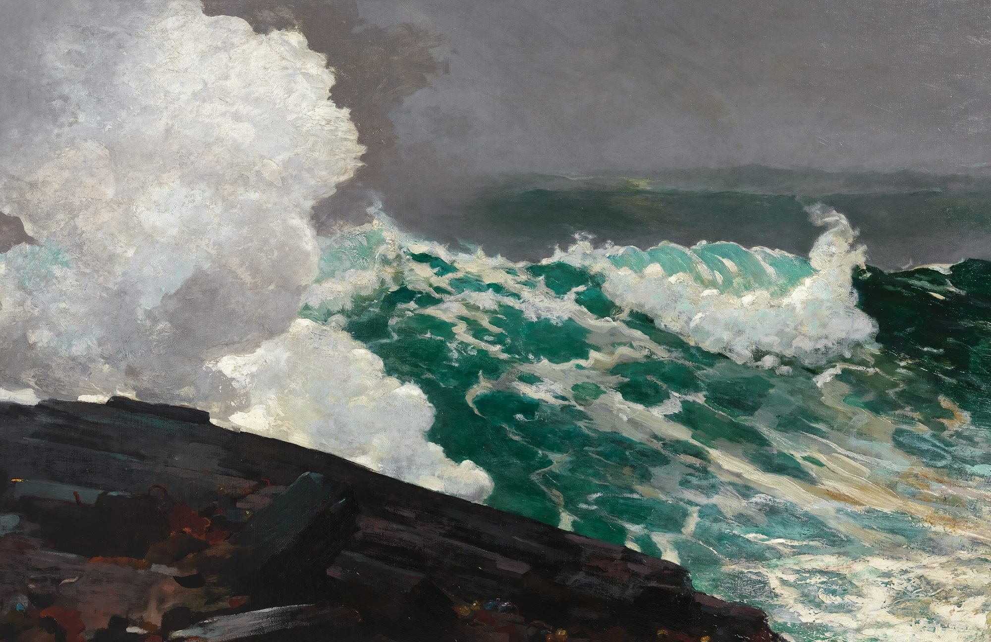 2000x1296 Northeaster Winslow Homer 10.64.5 Work Of Art Heilbrunn - Northeaster Painting