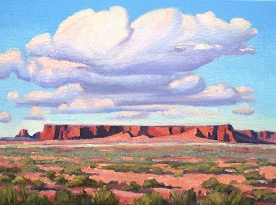 550x408 Landscape Oil Painting Painting Of A Special Mesa In Northern - Northern Arizona Painting