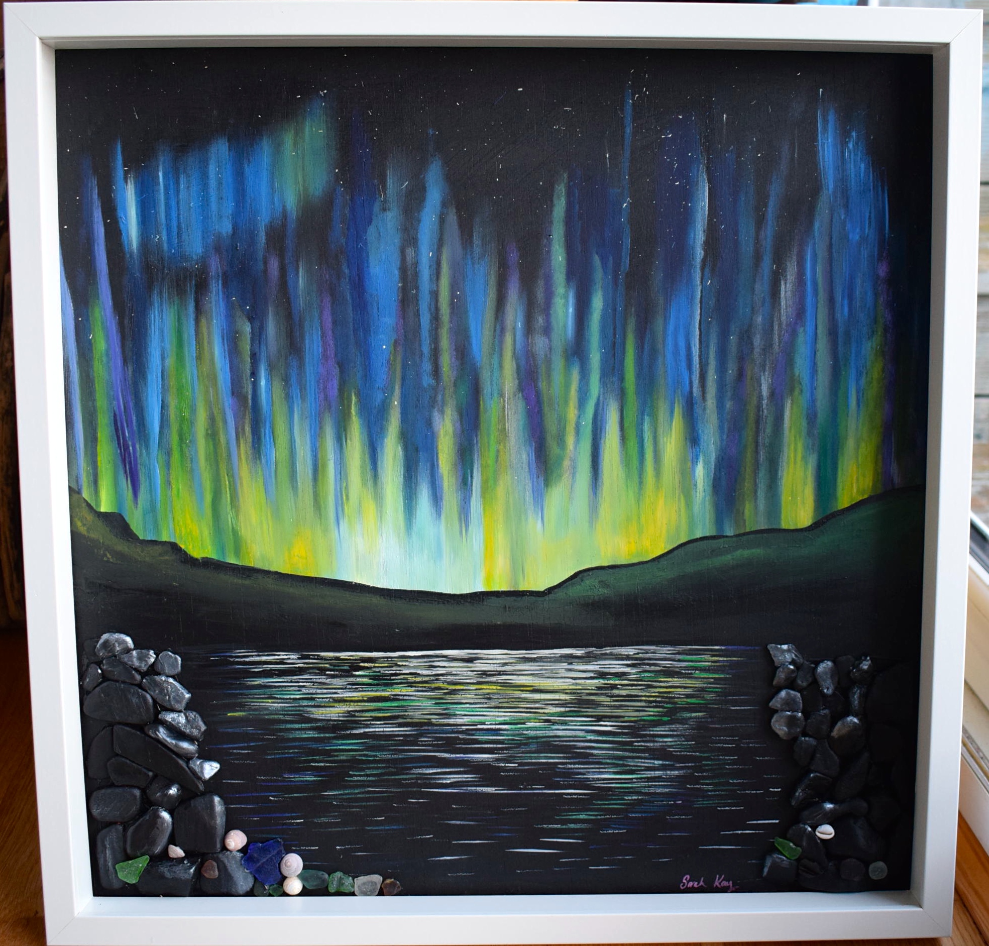 1969x1883 The Ultimate Aurora Borealis Painting. Shetland Artist Sarah Kay - Northern Lights Acrylic Painting