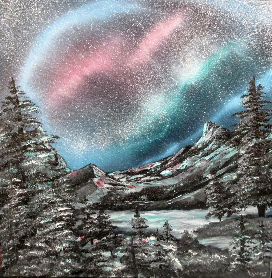 Northern Lights Oil Painting at Explore collection