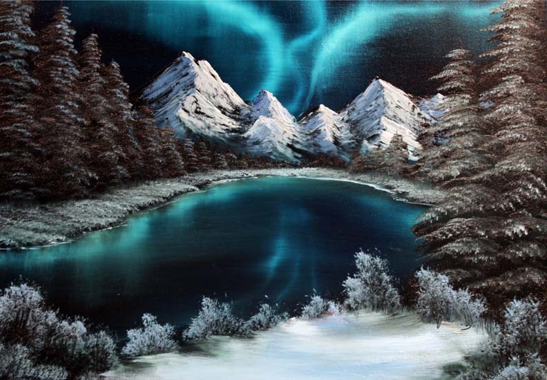 Northern Lights Oil Painting At PaintingValley Com Explore Collection   Northern Lights Oil Painting 7 