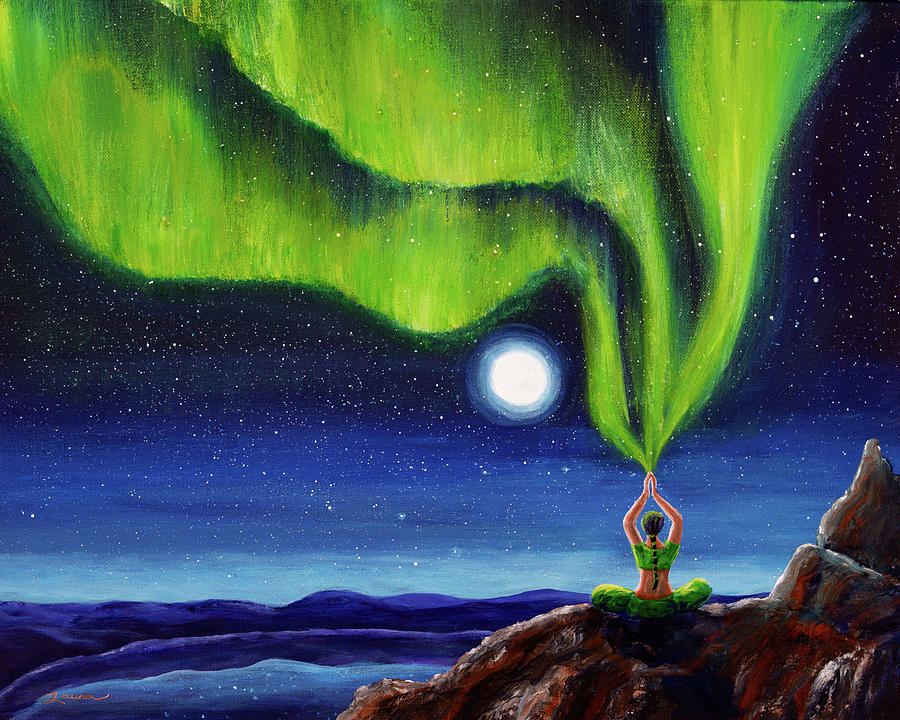 900x720 Northern Lights Paintings Fine Art America - Northern Lights Painting