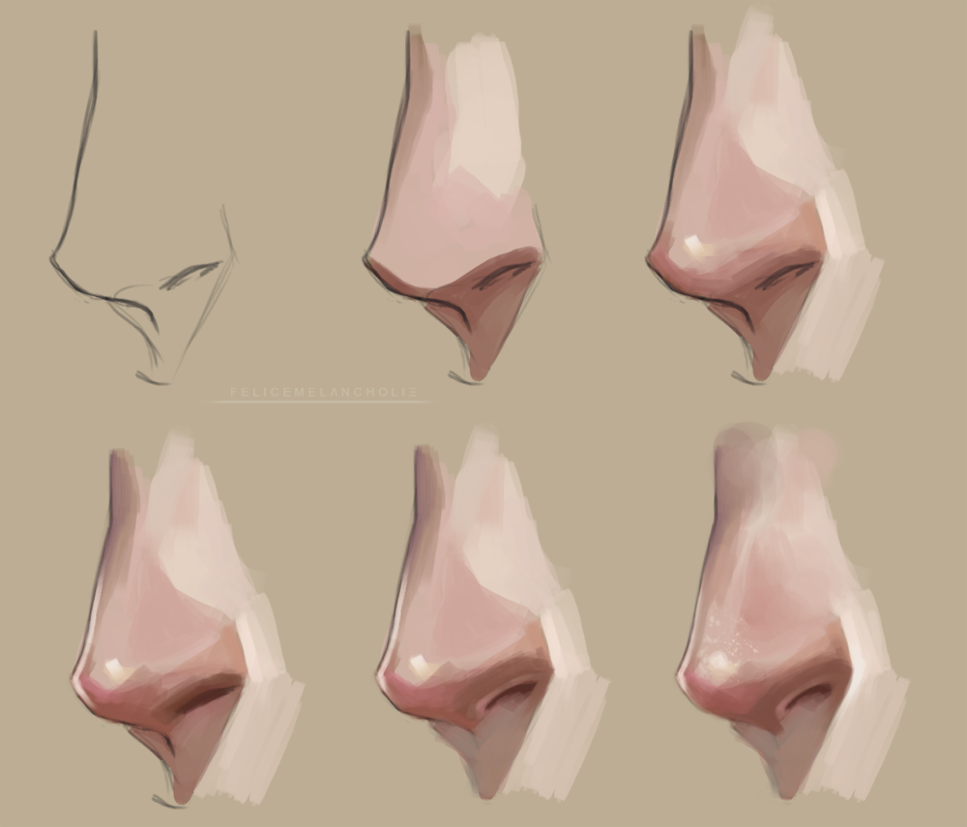 967x827 Nose Painting Tutorial By Artisticxhelp - Nose Painting