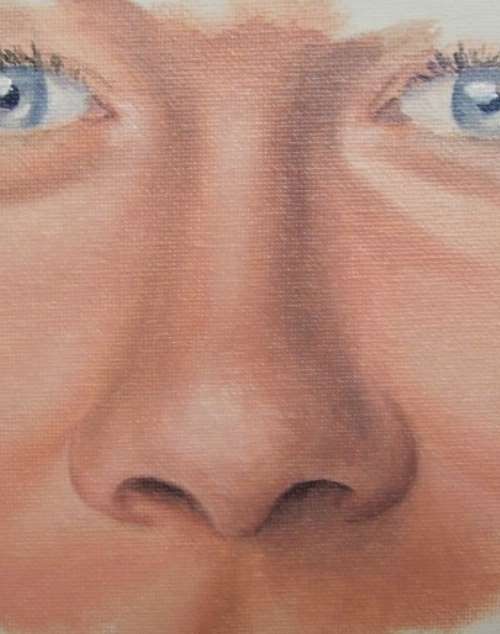 500x634 Free Portrait Painting Tutorial - Nose Painting