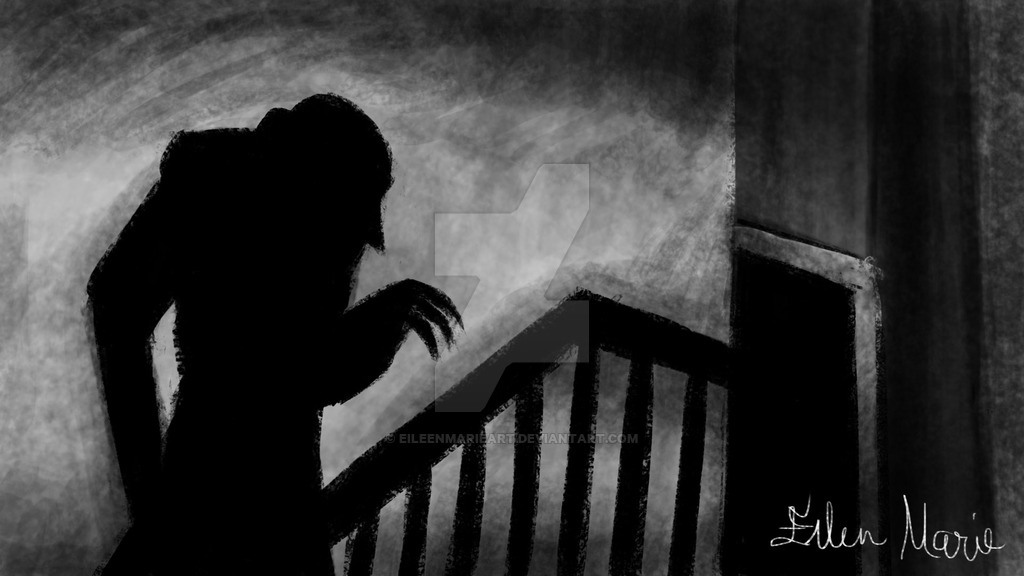 1024x576 Nosferatu Painting By Eileenmarieart - Nosferatu Painting
