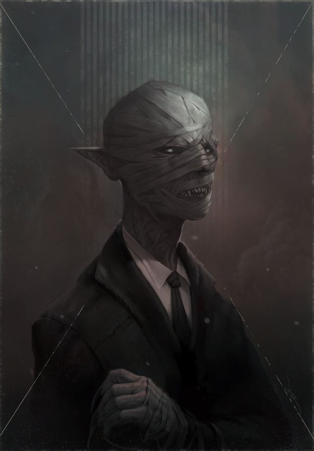 641x920 Nosferatu Portrait, An Art Print By Damien Mammoliti - Nosferatu Painting