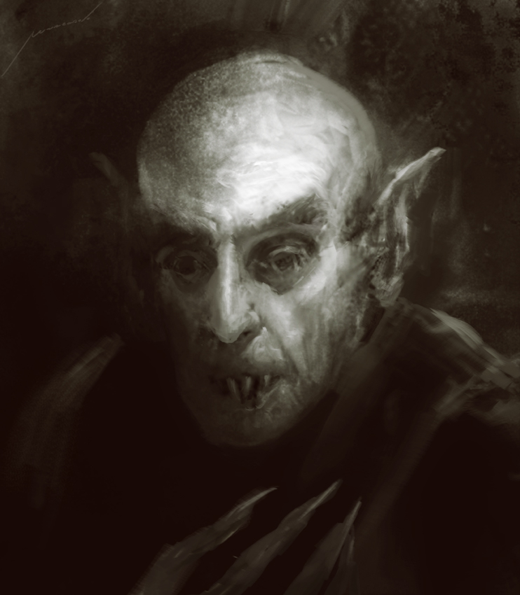 742x850 Nosferatu By Manzanedo - Nosferatu Painting
