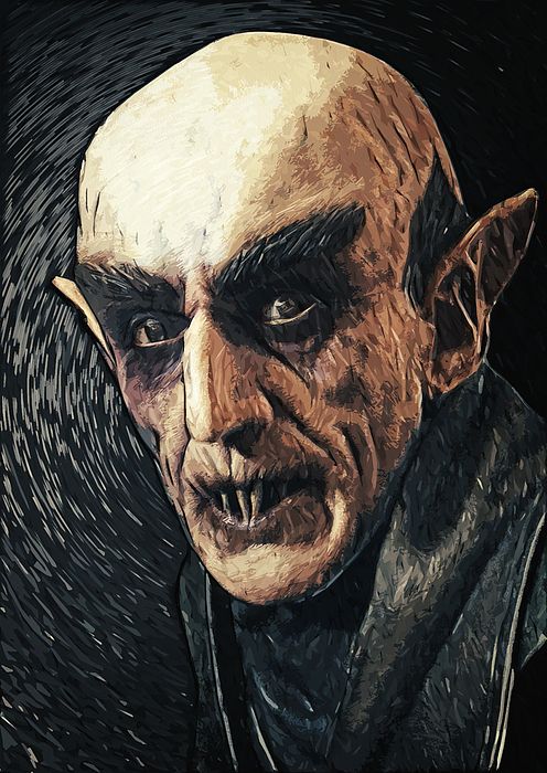 496x700 Nosferatu, Painting, Portrait, German, Expressionist, Vampire - Nosferatu Painting