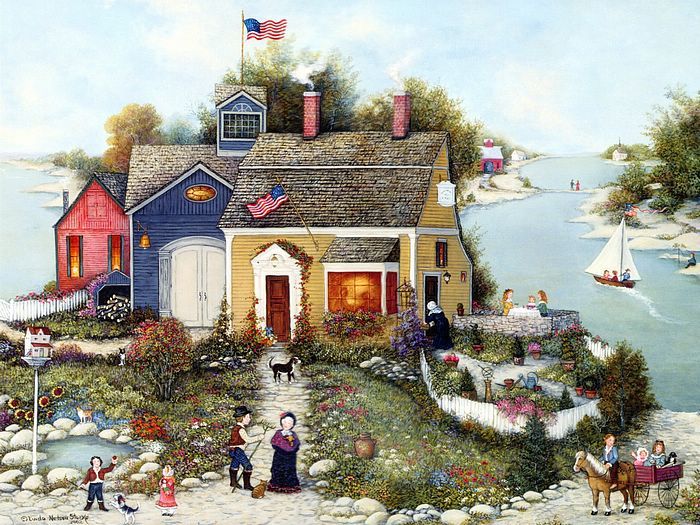 700x525 Joyful Villages - Nostalgic Summer Painting