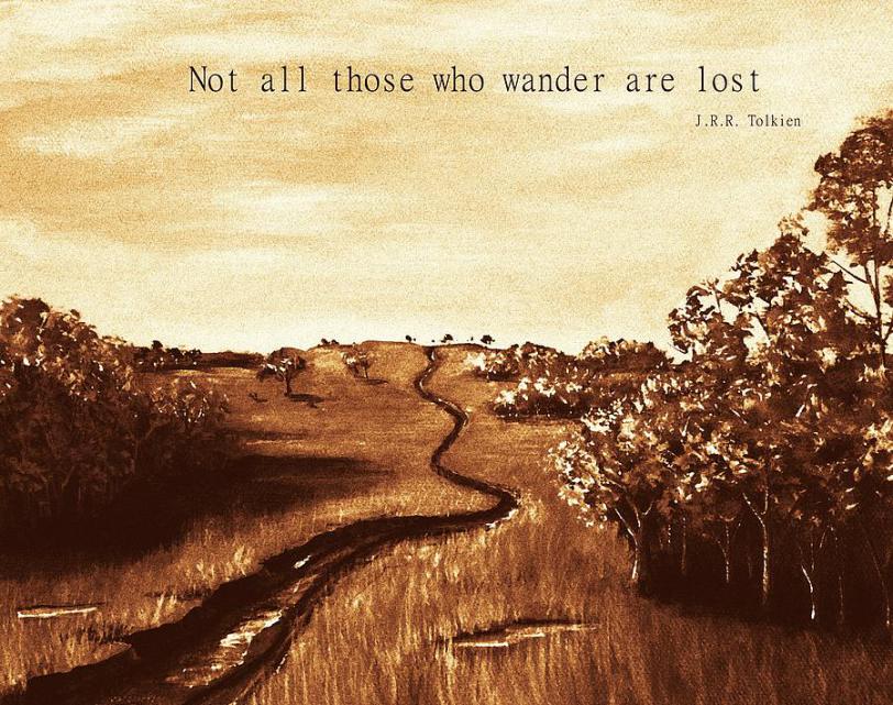 812x641 We Are All Orlando Espinosa - Not All Who Wander Are Lost Painting