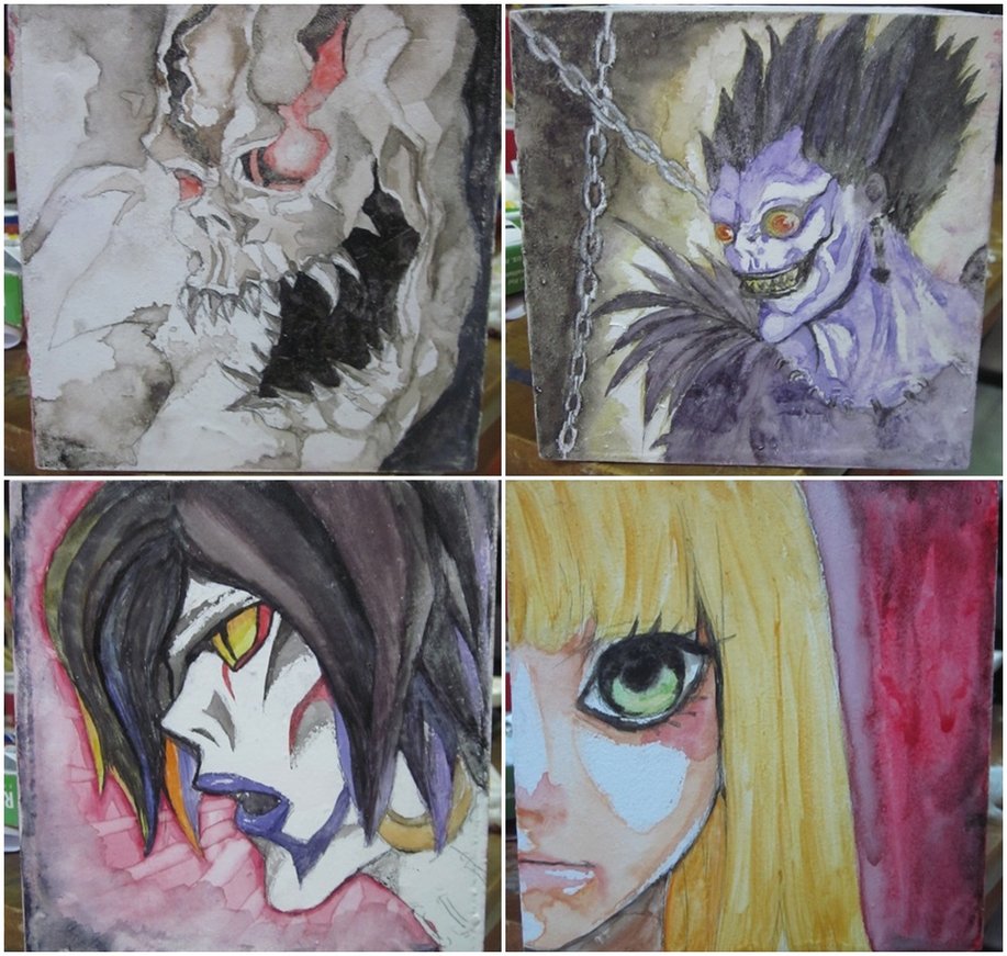917x871 Box Painting Death Note By Romeotic64 - Note Painting