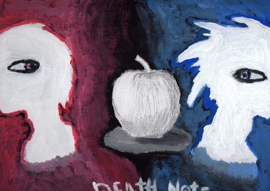 900x636 Death Note Painting By Secret Psssst - Note Painting