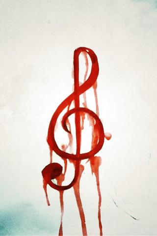 320x480 Lull. Music Note Bleeding, Just A Quick Painting I Did The Other - Note Painting