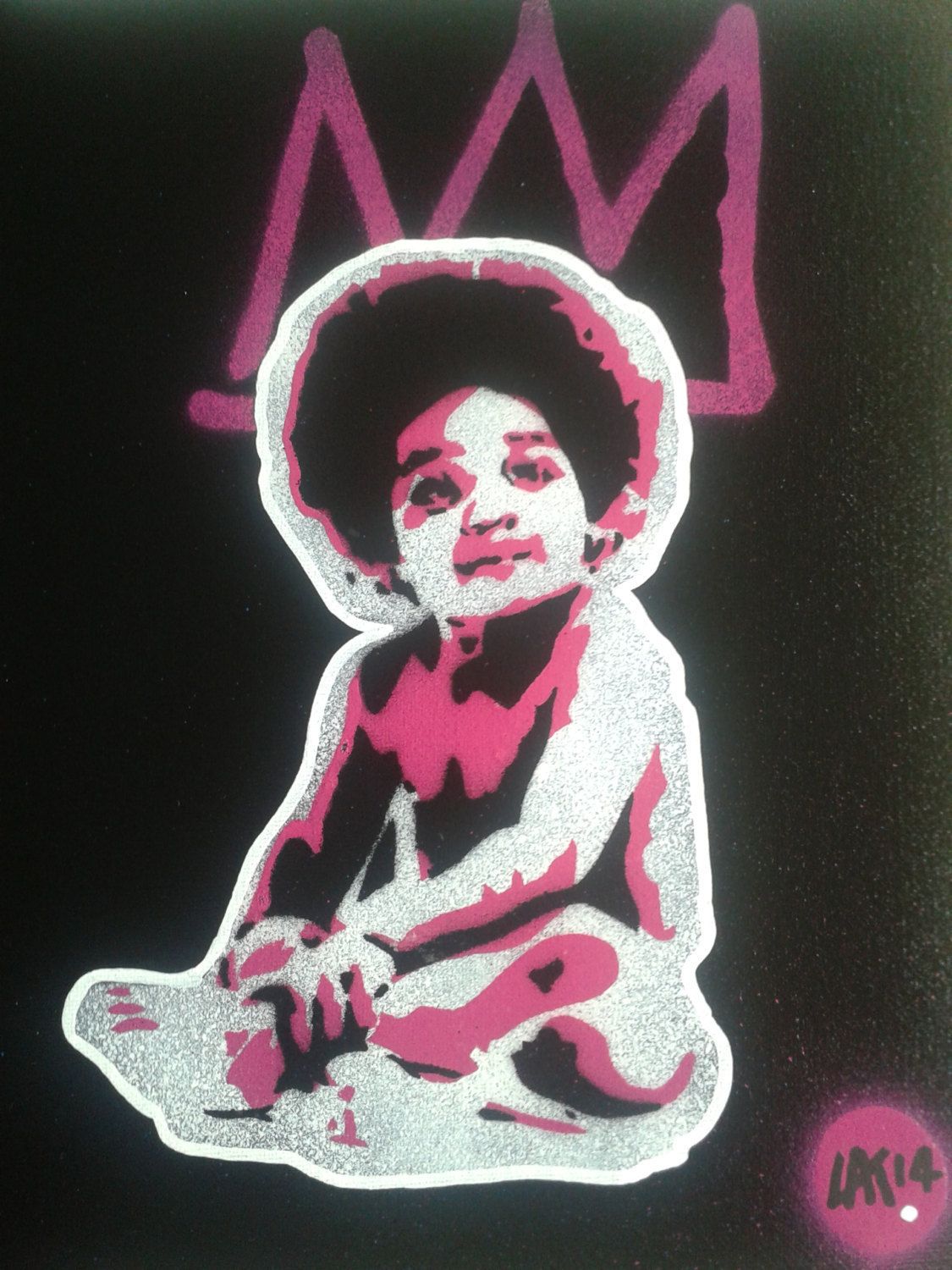 1125x1500 Biggie Smalls Baby Painting 10 By 12 Inch Canvas Stencils Spray - Notorious Big Crown Painting