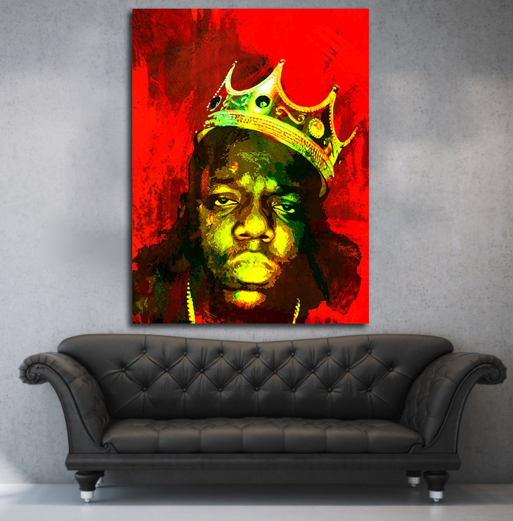 1008x1024 David Bowie Wall Art Canvas - Notorious Big Crown Painting