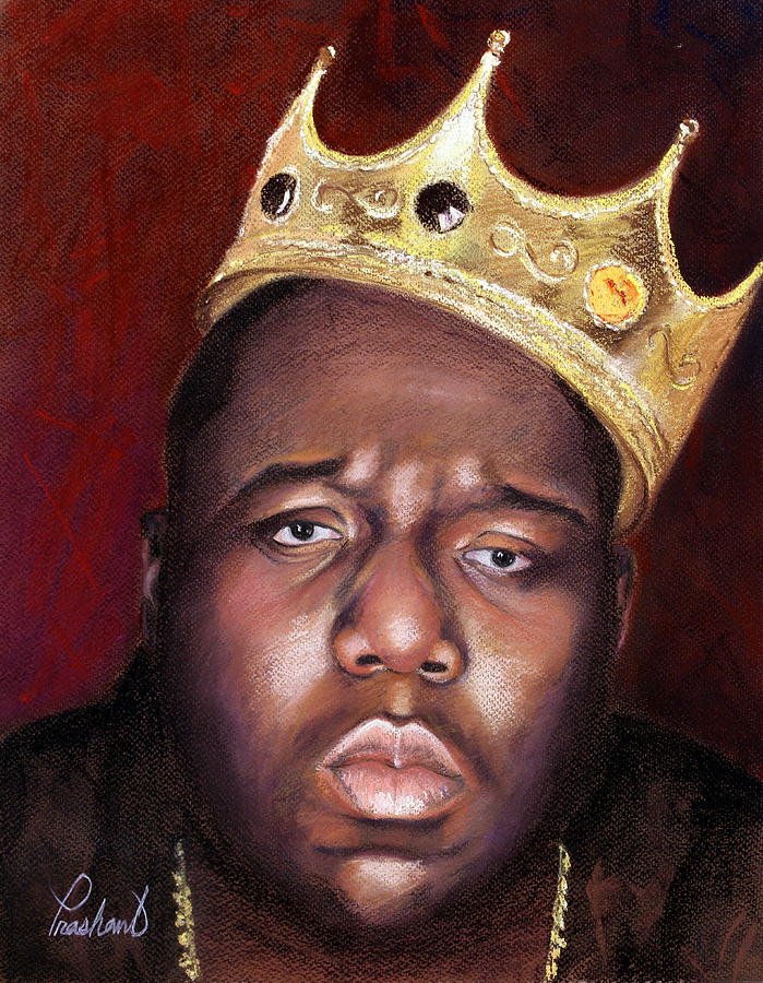 699x900 Notorious Big Portrait - Notorious Big Crown Painting