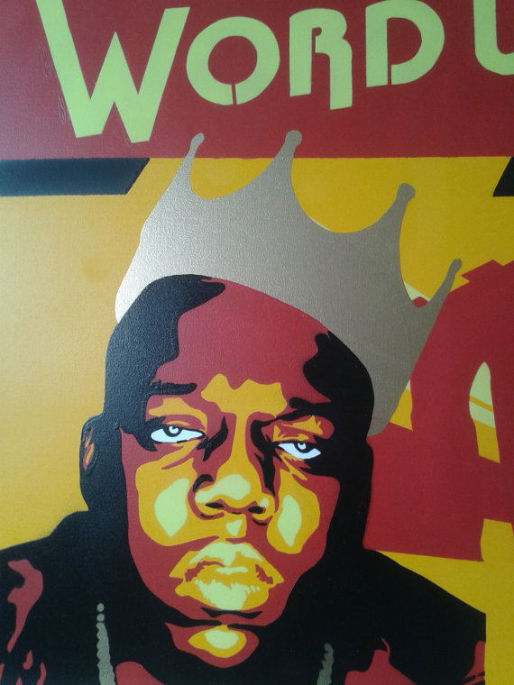570x760 Photos Biggie Smalls Painting, - Notorious Big Crown Painting