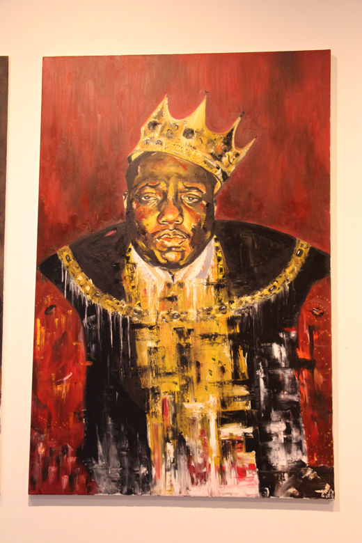 520x780 Rick Ross,ction Bronsonnd 10 Other Rap Royals,s Painted By - Notorious Big Crown Painting