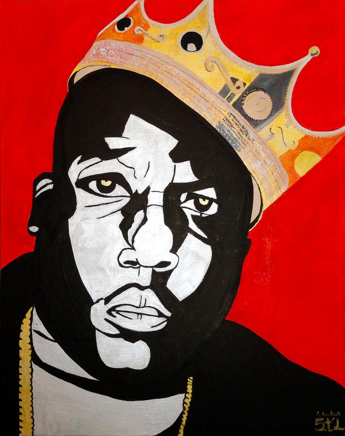 711x900 The Best Art Pieces Depicting The Notorious B.i.g. Complex - Notorious Big Crown Painting