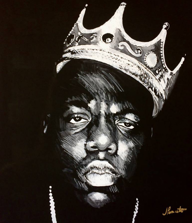 770x895 Saatchi Art Notorious B.i.g. Painting By Jan Poncelet - Notorious Big Painting