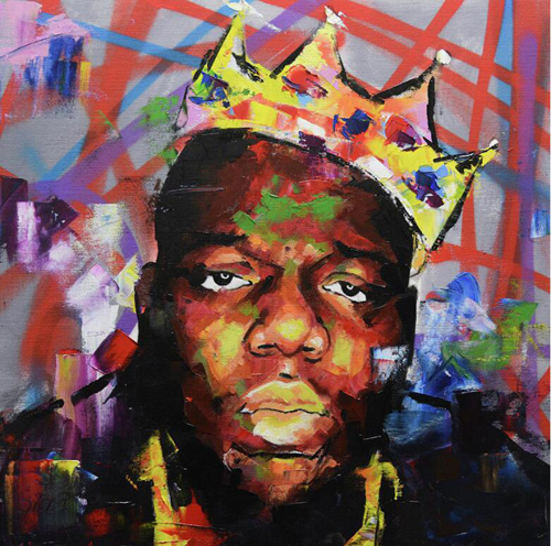 500x496 Top Original Oil Painting The Notorious B.i.g, Biggie, Or Biggie - Notorious Big Painting