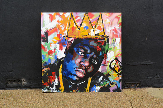 570x380 Biggie Smalls Notorious Big Original Painting 24 - Notorious Big Painting