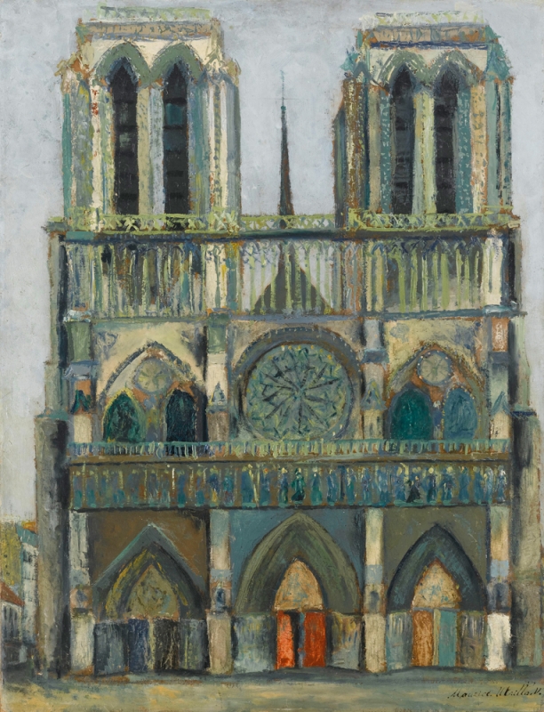 612x800 Notre Dame De L'Orangerie - Notre Dame Cathedral Painting
