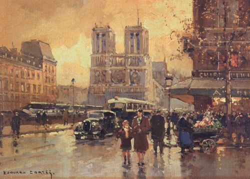 500x358 Notre Dame Cathedral - Notre Dame Cathedral Painting