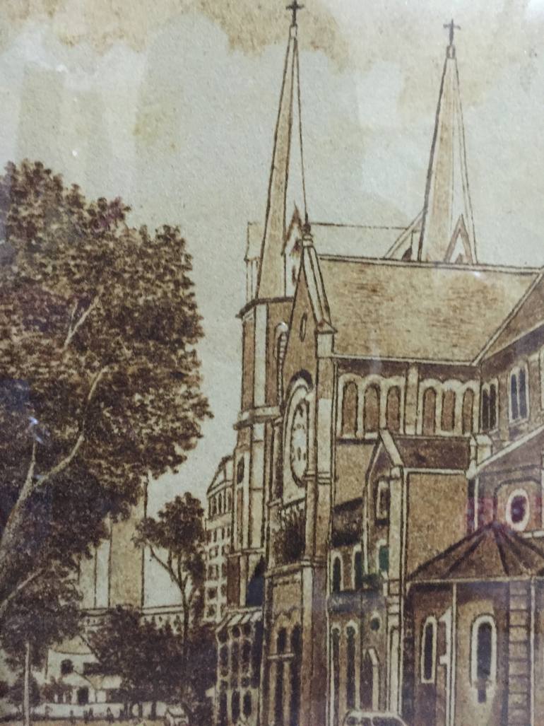 770x1027 Saatchi Art Notre Dame Cathedral In Saigon Painting By Dao Huynh - Notre Dame Cathedral Painting