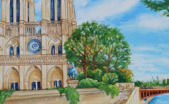 332x205 Notre Dame Archives - Notre Dame Cathedral Painting