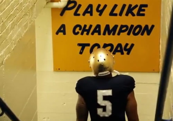 570x399 Notre Dame Football Fool's Gold Or 24k Huffpost - Notre Dame Football Painting