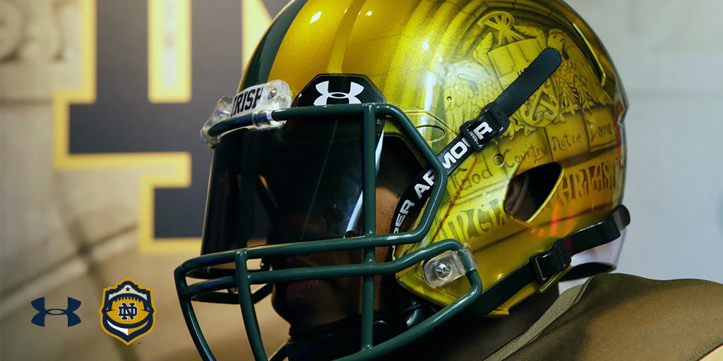 1024x512 Notre Dame Football On Twitter A Closer Look Helmet - Notre Dame Football Painting