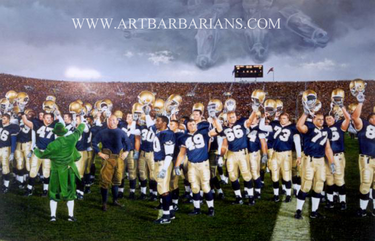 750x482 Wildlife Art Prints Plus Original Paintings With A Wide Selection - Notre Dame Football Painting