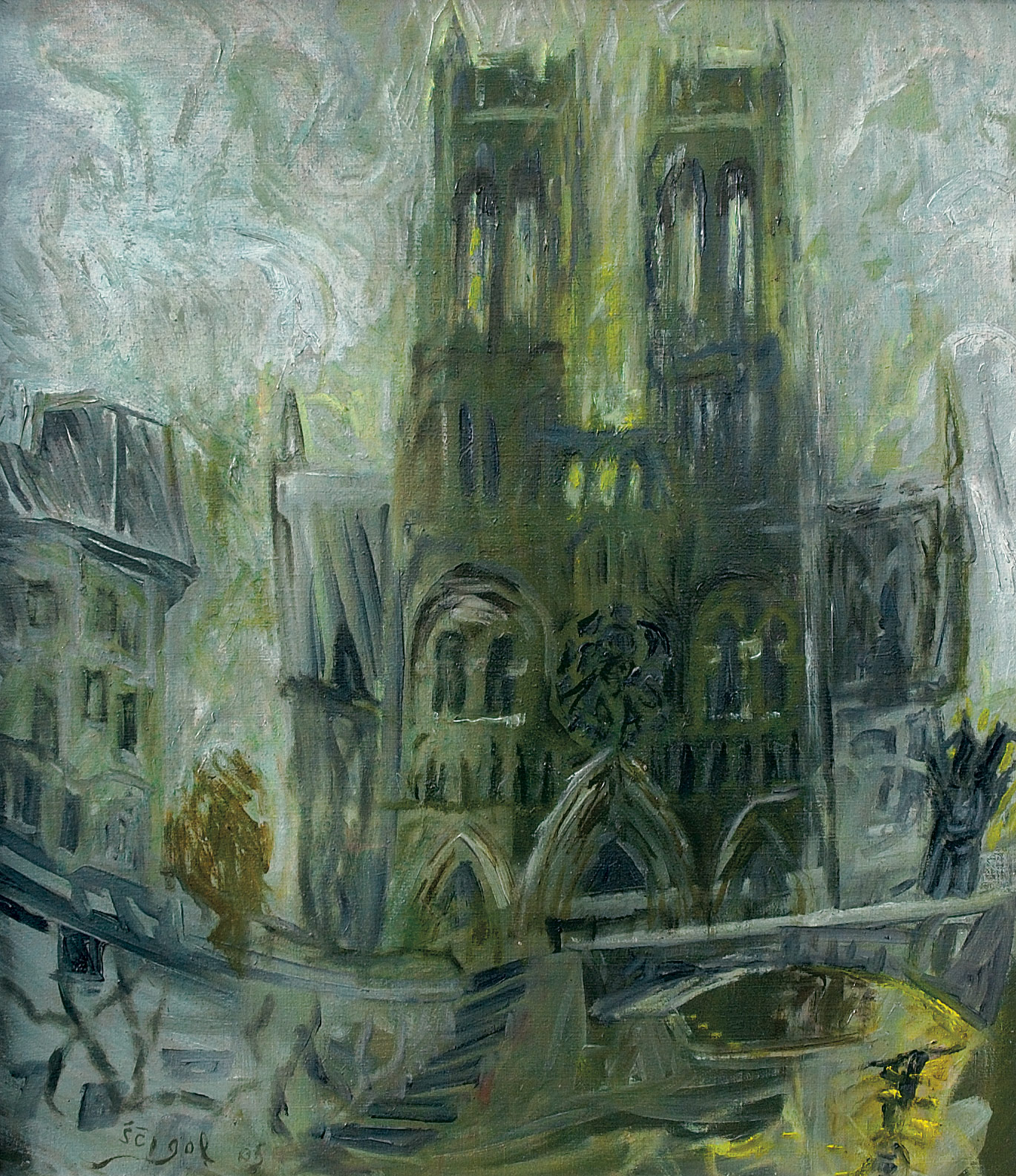 Notre Dame Painting at PaintingValley.com | Explore collection of Notre ...