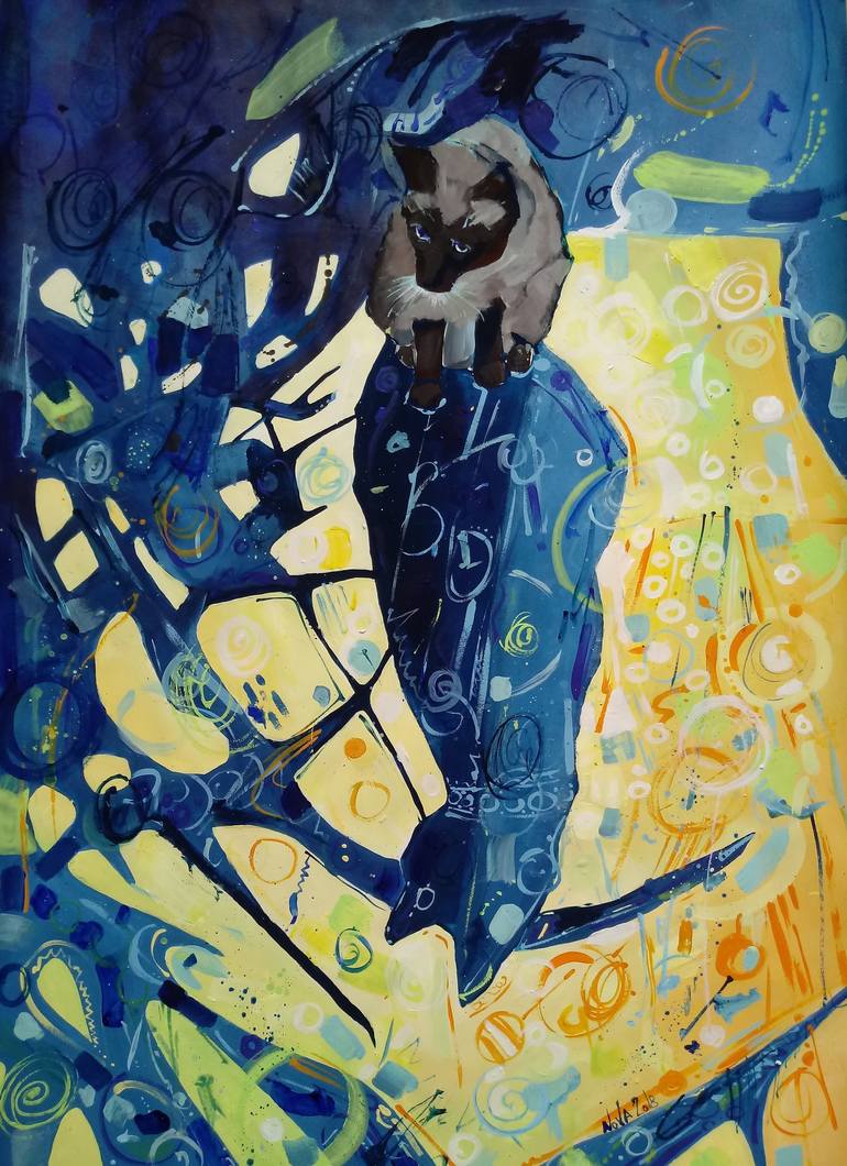 770x1060 Saatchi Art Game Of Shadows Painting By Jelena Nova - Nova Painting