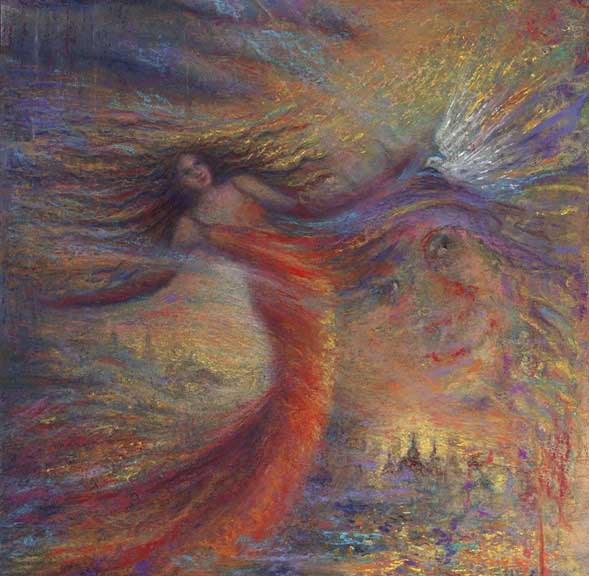 589x576 Kim Novak Shows Her Paintings - Novak Painting