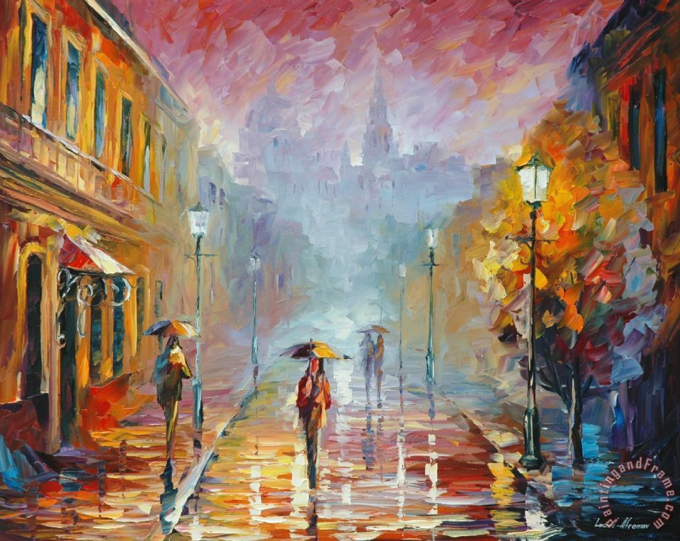 960x764 Leonid Afremov November Rain Painting - November Painting