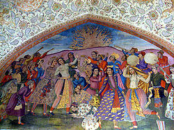 250x188 Persian Wall Painting From Safavid Era Experience Culture - Nowruz Painting