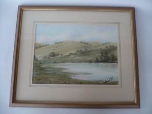 300x225 1989 Joy Noyce Art Christmas Hills Framed Australian Art - Noyce Painting