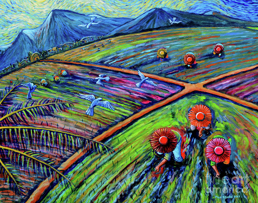 900x708 Influx And Exodus Diptych Painting Number 1 Painting By Paul Hilario - Number 1 Painting