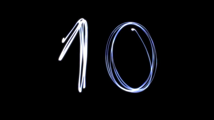 852x480 Stock Video Of A Stop Motion Light Painting Animation 782443 - Number 10 Painting