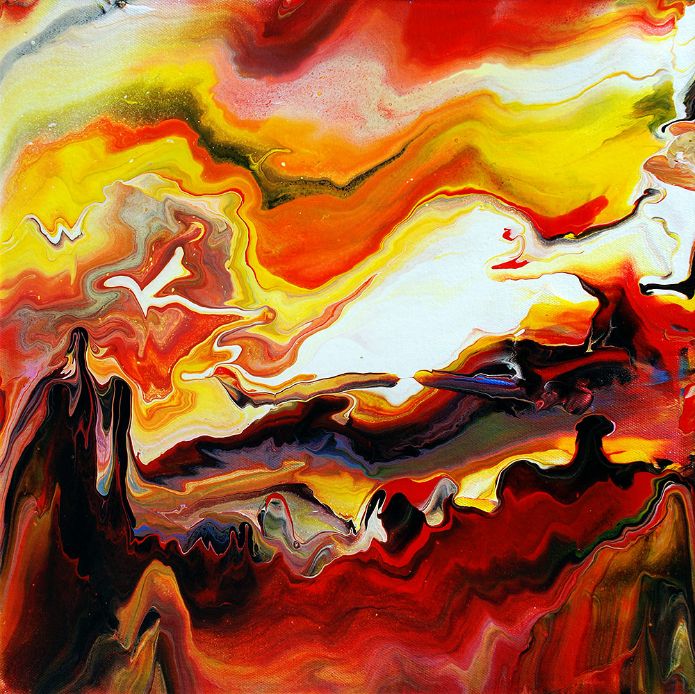 1000x999 Painting Bright Colors Artist Edge Of Humanity Magazine - Number 5 Painting