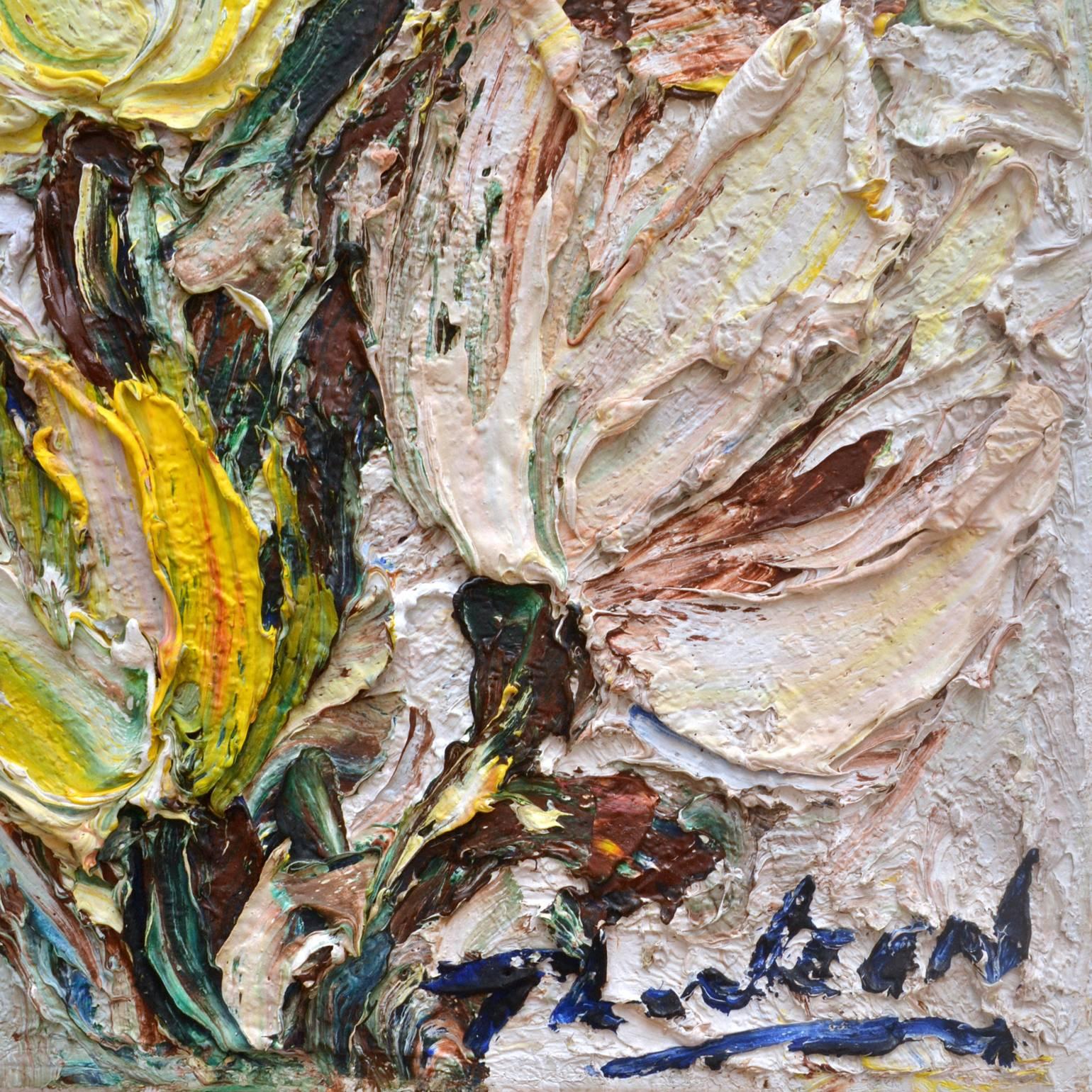 1540x1541 20th Century Expressionistic Still Life Painting Of Dutch Tulips - Number One Painting