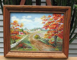 300x233 Beautiful Original 1940's 1950's Framed Signed Oil Painting - Number One Painting