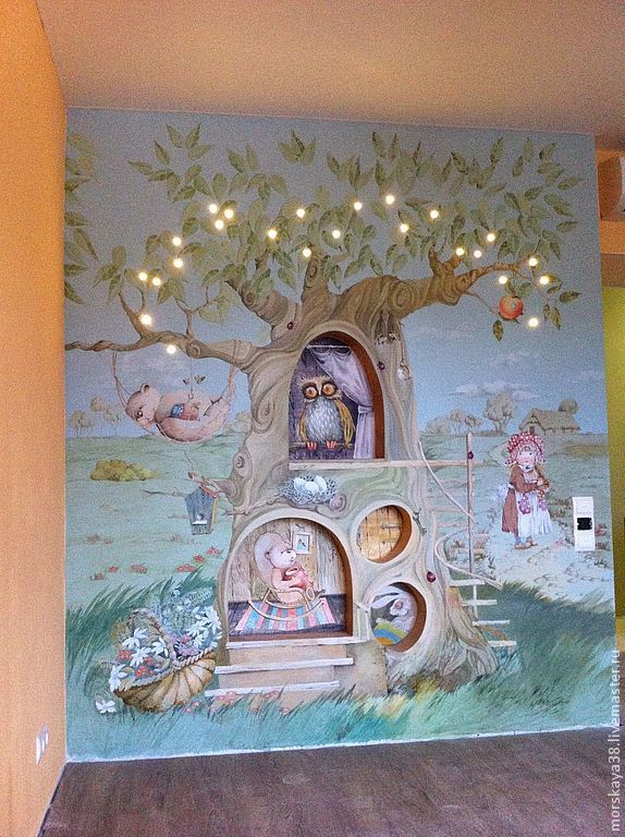574x768 Magic Tree Painting The Walls In The Nursery Shopline - Nursery Painting